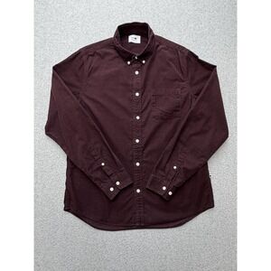 NN07 Sixten 5723 Shirt Mens‎ Large Burgundy Corduroy Button Down Long Sleeve